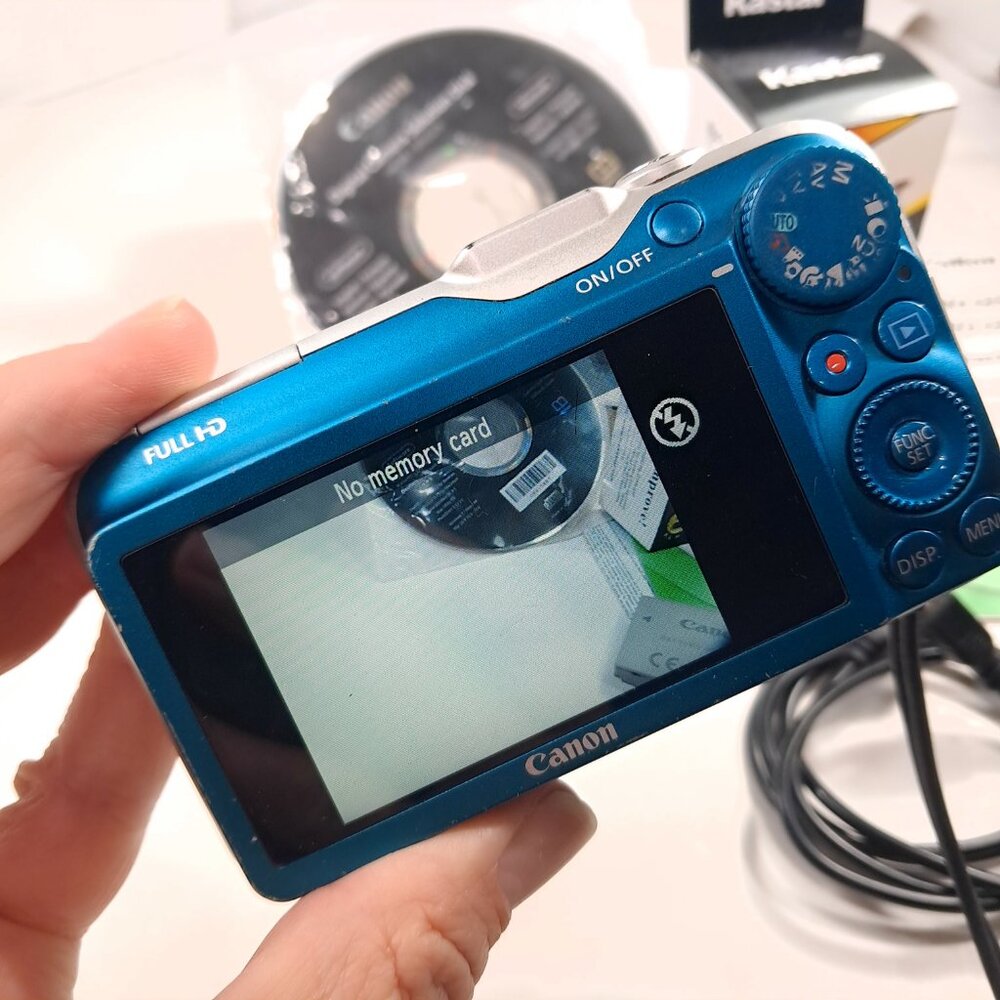 Canon Powershot SX230 HS blue digital camera point & shoot 12.1MP 14x Zoom WORKS - Picture 12 of 16